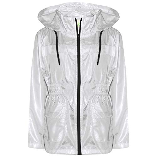 A2Z 4 Kids Kinder Mädchen Jungen Regenmäntel Jacken Leichte wasserdichte - Raincoat Jacket 448 White 9-10 von A2Z 4 Kids