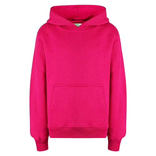 A2Z 4 Kids Mädchen Jungen Plain and Tie Dye Druck Sweatshirt Pullover - Plain Sweat Hoodie Pink 5-6 von A2Z 4 Kids