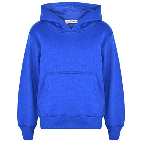 A2Z 4 Kids Mädchen Jungen Plain and Tie Dye Druck Sweatshirt Pullover - Plain Sweat Hoodie Royal 9-10 von A2Z 4 Kids