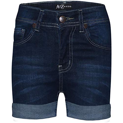 A2Z 4 Kids Kinder Mädchen Kurze Hose Bermuda Dünn Jeans Heiß Hosen - Shorts Denim S02 Dark Blue 9-10 von A2Z 4 Kids