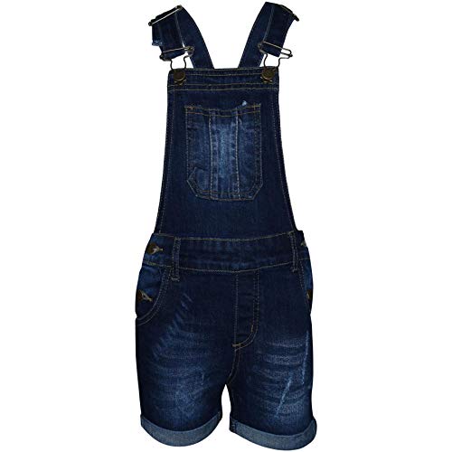 A2Z 4 Kids Kinder Mädchen Latzhose Kurze Hose Designer - Shorts Dungaree D77 Dark Blue 5-6 von A2Z 4 Kids