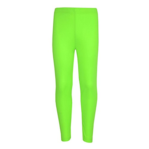 A2Z 4 Kids Kinder Mädchen Legging Einfach Farbe - New Legging Neon Green 5-6 von A2Z 4 Kids