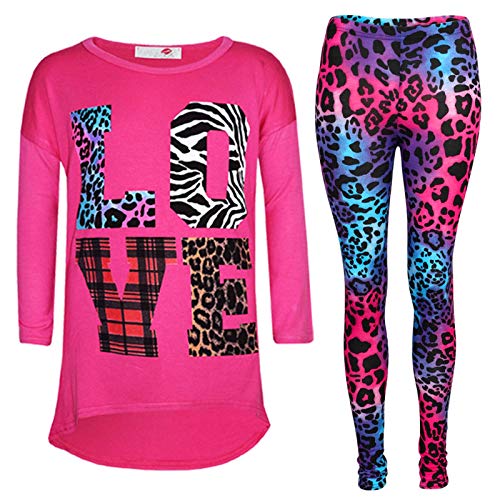 A2Z 4 Kids Kinder Mädchen Lieben Zu Die Mode Oberteil Mode Leggings Set - New Love Set Pink 9-10 von A2Z 4 Kids