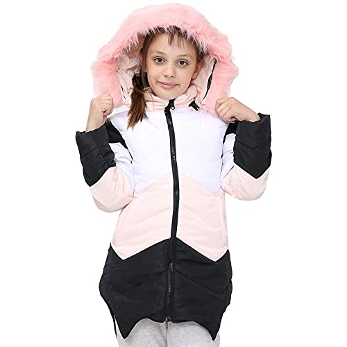 A2Z 4 Kids Kinder Mädchen Mit Kapuze Jacke Faux Pelz - Jacket JK35 Baby Pink_7-8 von A2Z 4 Kids