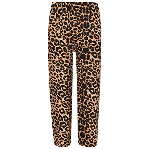 A2Z 4 Kids Kinder Mädchen Palazzo Aufdruck Flared Breit Bein Hoch Taille Lange Hosen - Palazzo Leopard Brown 11-12 von A2Z 4 Kids