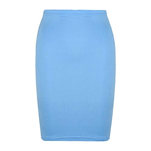 A2Z 4 Kids Kinder Mädchen Rock Einfache - Plain Pencil Skirt Sky Blue 7-8 von A2Z 4 Kids