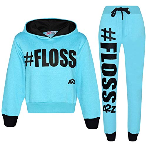 A2Z 4 Kids Kinder Mädchen Trainingsanzug Designers #Floss Drucken - T.S Crop #Floss Aqua 7-8 von A2Z 4 Kids