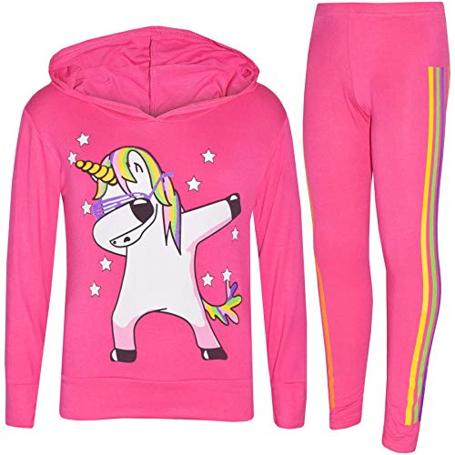 A2Z 4 Kids Kinder Mädchen Trainingsanzug Rosa - Unicorn Hooded Set 225 Pink_13 von A2Z 4 Kids