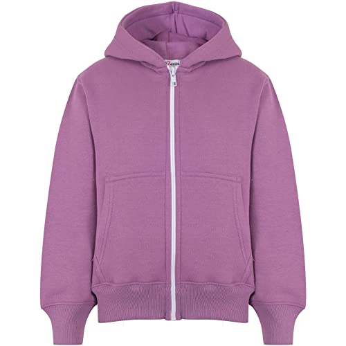 A2Z 4 Kids Kinder Mädchen & Jungen Unisex Einfach Vlies Kapuzenpullover Reißverschluss - Zipper Lilac 7-8 von A2Z 4 Kids