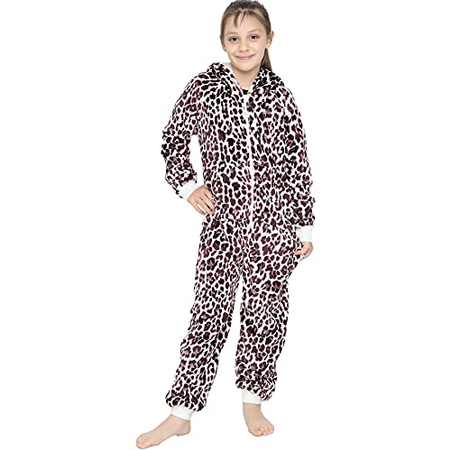 A2Z 4 Kids Kinder Tier Onesie Super Weich Tierdruck Pyjama Für Kinder - Onesie 125 Brown Leopard._13 von A2Z 4 Kids