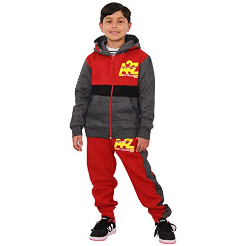 A2Z 4 Kids Kinder Trainingsanzug Jungen Mädchen Designer A2Z NY Deluxe Edition Aufdruck - T.S A2Z NY Deluxe Charcoal & Red 7-8 von A2Z 4 Kids