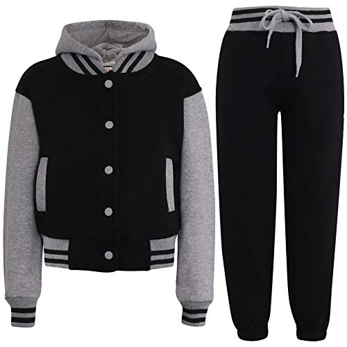 A2Z 4 Kids Kinder Trainingsanzug Mädchen Designer - T.S B.B Plain Black & Grey 11-12 von A2Z 4 Kids