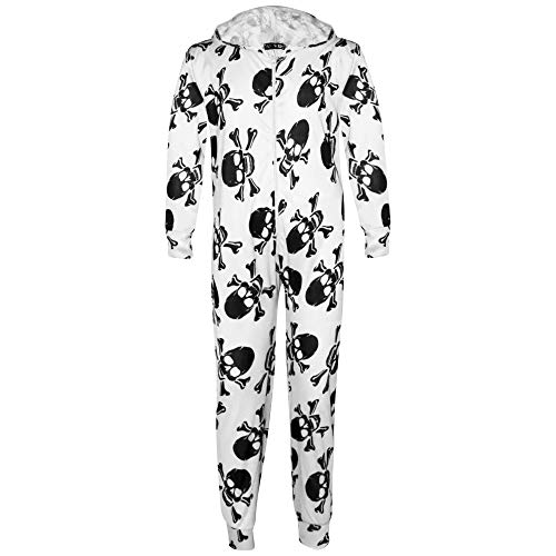 A2Z 4 Kids Kinder Unisex Mädchen Jungen Schädel & Kreuzknochen - Cotton Onesie Skull White 11-12 von A2Z 4 Kids