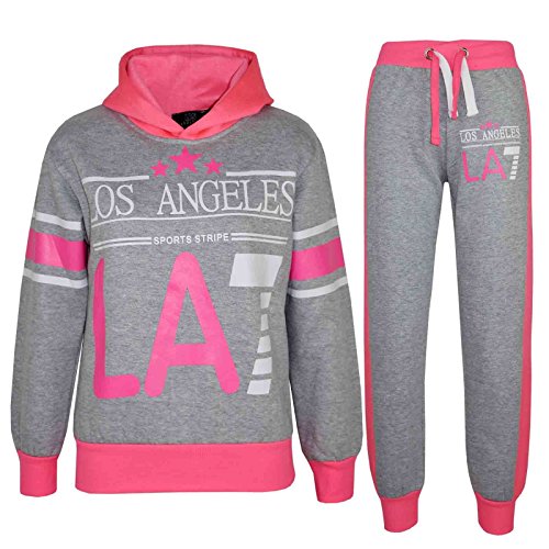 A2Z 4 Kids LA7 Trainingsanzug Kapuzenpullover Mit Jogger Jogginghose Zwei Farbe Satz Sport - T.S LA7 Grey & Neon Pink 13 A2Z 4 Kids LA7 Trainingsanzug Kapuzenpullover Mit Jogger Jogginghose Zwei Farbe Satz Sport - T.S LA7 Grey & Neon Pink 13 von A2Z 4 Kids