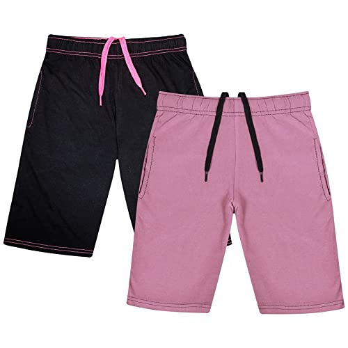 A2Z 4 Kids Mädchen 100% Baumwolle Kurze Hose Kompfort Strecken Hose - Shorts S08 B/Pink 2Pack 11-12 von A2Z 4 Kids