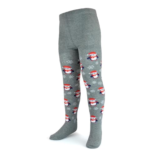A2Z 4 Kids Mädchen Baumwolle Reich Weihnachten Strumpfhosen Neuheit Weihnachten - Tights AZ018 Grey 7-8 von A2Z 4 Kids