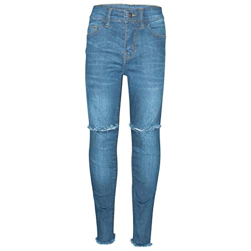 A2Z 4 Kids® Stretch-Jeans für Mädchen, mit Rissen, Denim-Hose, Jeggings, Alter 5-13 Jahre Gr. 5-6 Jahre, Jn33 Hellblau von A2Z 4 Kids