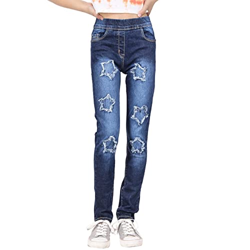 A2Z 4 Kids Mädchen Denim Jeans Kompfort Dehnbar Jeggings Bell Bottom - Jeans JN38 Dark Blue 11-12 von A2Z 4 Kids