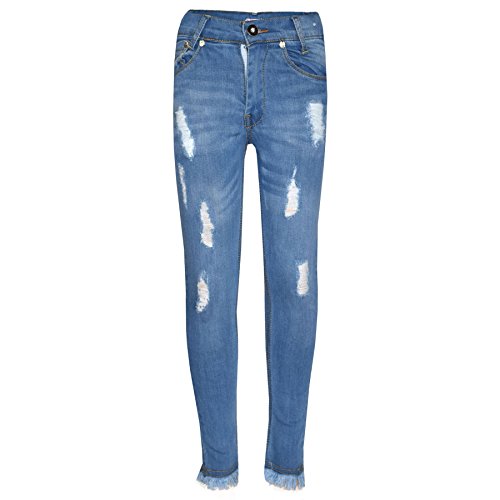 A2Z 4 Kids Mädchen Dünn Jeans Kinder Designer Denim - Girls Jeans Ripped GJ01 Light Blue 7- von A2Z 4 Kids