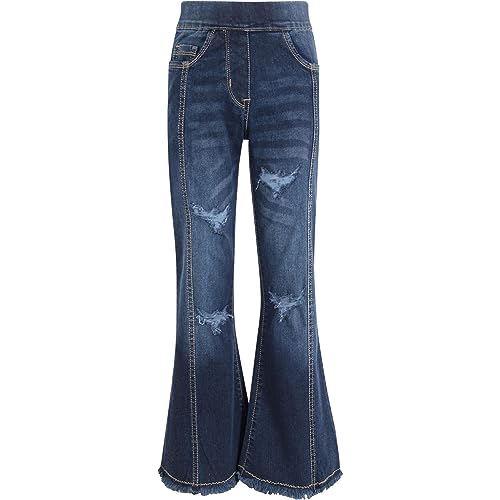 A2Z 4 Kids Mädchen Entspannt Gerade Passform Bootcut Jeans Baggy Weit Bein - Jeans JN42 Dark Blue._5-6 von A2Z 4 Kids