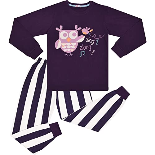 A2Z 4 Kids Mädchen Goodnight Pyjamas Kinder PJs 2 Stück Leopard Set Lounge Anzug - PJS 186 Sing Purple_7-8 von A2Z 4 Kids