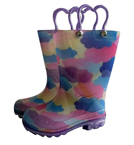 A2Z 4 Kids Mädchen-Gummistiefel, Regenbogenwolke, PVC-Gummistiefel, wasserdicht, rutschfest, bequem, zum Überziehen, Outdoor-Garten, Spielen, schlammige Spaziergänge, Regenschuhe, Kleinkinder, Größen A2Z 4 Kids Mädchen-Gummistiefel, Regenbogenwolke, PVC-Gummistiefel, wasserdicht, rutschfest, bequem, zum Überziehen, Outdoor-Garten, Spielen, schlammige Spaziergänge, Regenschuhe, Kleinkinder, Größen von A2Z 4 Kids