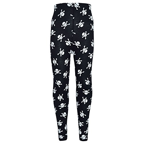 A2Z 4 Kids Mädchen Halloween Legging Spider Web Schädel Aufdruck - Legging Halloween Skull Print 9-10 von A2Z 4 Kids