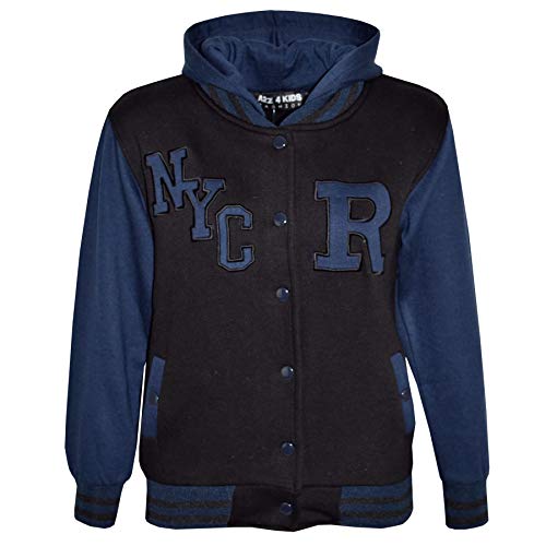 A2Z 4 Kids Mädchen Jungen B.B. Kapuzen R Mode NYC Jacke Varsity Baseball - B.B Jacket New Nyc Navy 13 von A2Z 4 Kids