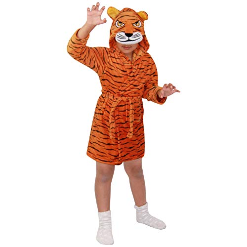 A2Z 4 Kids Unisex Super Sanft 3D Tier Detail Bademantel Dressing Kleid - Bathrobe Tiger 9-10 von A2Z 4 Kids