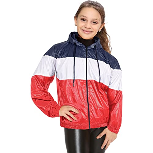 A2Z 4 Kids Mädchen Jungen Designer Windbreaker Kontrast Rot Farbe - Windbreaker 538 Red_9-10 von A2Z 4 Kids