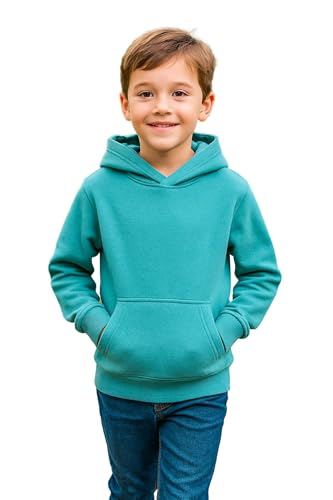 A2Z 4 Kids Mädchen Jungen Einfarbig Sweatshirt Batik - Plain Sweat Hoodie Aqua 11-12 von A2Z 4 Kids