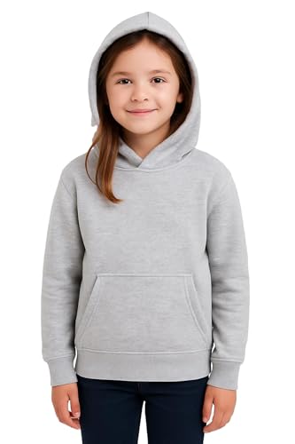 A2Z 4 Kids Mädchen Jungen Einfarbig Sweatshirt Batik - Plain Sweat Hoodie Grey 13 von A2Z 4 Kids