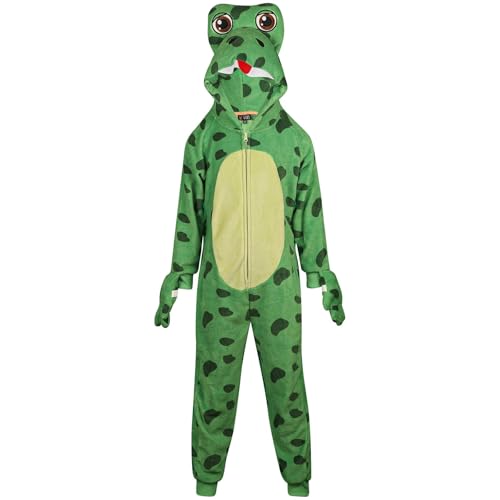 A2Z 4 Kids Mädchen Jungen Frosch Kostüm Weich Plüsch Fleece Jumpsuits Spielanzug - E.Soft Frog Onesie 11-12 von A2Z 4 Kids
