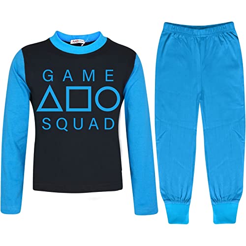 A2Z 4 Kids Mädchen Jungen Game Kader Pyjamas Cosplay Nachtwäsche Kinder PJs 2 Stück Lounge Anzug - PJS Game Squad Blue 13 von A2Z 4 Kids