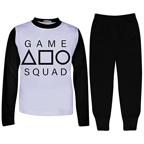 A2Z 4 Kids Mädchen Jungen Game Kader Pyjamas Cosplay Nachtwäsche Kinder PJs 2 Stück Lounge Anzug - PJS Game Squad White 9-10 von A2Z 4 Kids