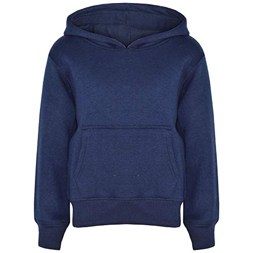 A2Z 4 Kids Mädchen Jungen Plain and Tie Dye Druck Sweatshirt Pullover - Plain Sweat Hoodie Navy 13 von A2Z 4 Kids