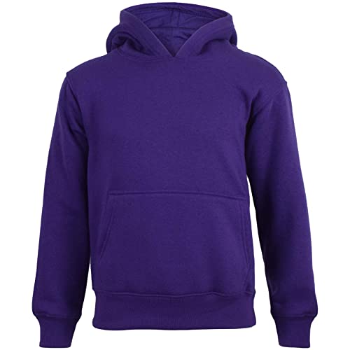 A2Z 4 Kids Mädchen Jungen Plain and Tie Dye Druck Sweatshirt Pullover - Plain Sweat Hoodie Purple 13 von A2Z 4 Kids