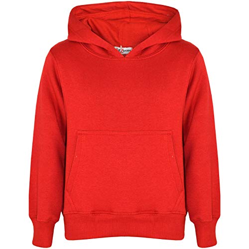 A2Z 4 Kids Mädchen Jungen Plain and Tie Dye Druck Sweatshirt Pullover - Plain Sweat Hoodie Red 9-10 von A2Z 4 Kids