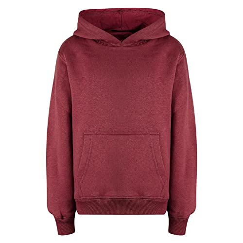 A2Z 4 Kids Mädchen Jungen Plain and Tie Dye Druck Sweatshirt Pullover - Plain Sweat Hoodie Wine 11-12 von A2Z 4 Kids