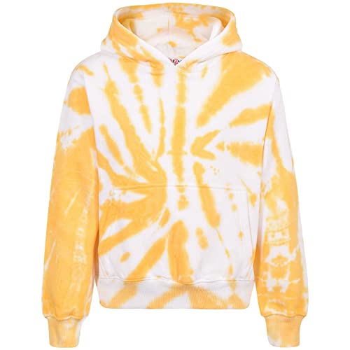 A2Z 4 Kids Mädchen Jungen Plain and Tie Dye Druck Sweatshirt Pullover - Sweat Hoodie T.D Mustard 11-12 von A2Z 4 Kids