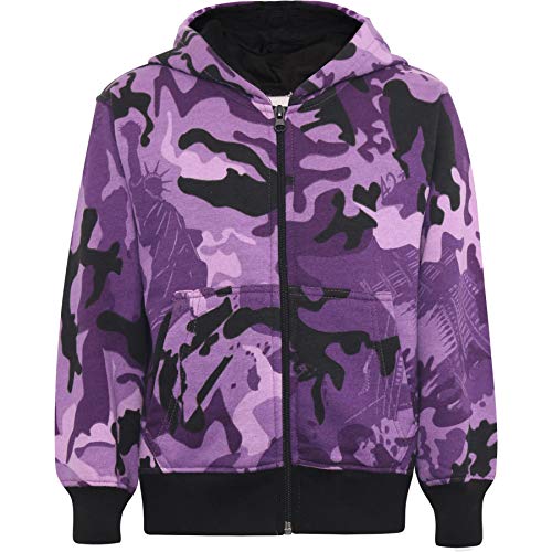 A2Z 4 Kids Mädchen Jungen Reißverschluss Voller Reißverschluss Kapuzenpullover - Zipper Camo Purple 7-8. von A2Z 4 Kids