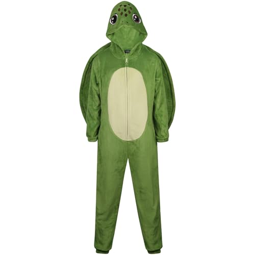A2Z 4 Kids Mädchen Jungen Schildkröte Kostüm Tiergesicht Jumpsuits Weich Plüsch Fleece Mit Kapuze - E.Soft Turtle Onesie 13-14 von A2Z 4 Kids