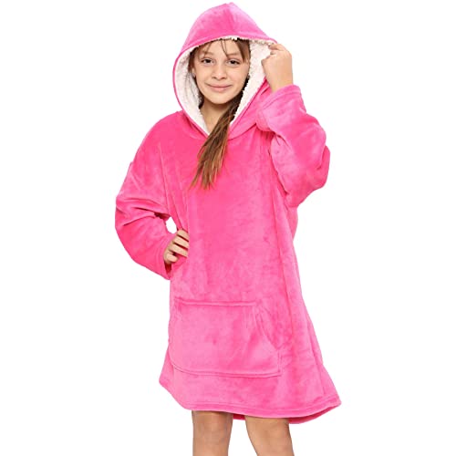 A2Z 4 Kids Mädchen Jungen Snuggle Blanket Gedruckt Übergroß Hoodie - Snuggle 951 Pink_.Kids von A2Z 4 Kids