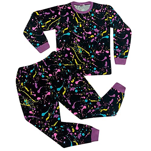 A2Z 4 Kids Mädchen Jungen Tie Dye Schwarz Splash Pyjama - PJS Splash 240 Black 9-10 von A2Z 4 Kids