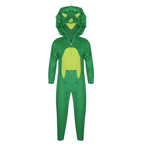 A2Z 4 Kids Mädchen Jungen Tiergesicht Kostüm Jumpsuits Weich Plüsch Fleece Kapuze - E.Soft Triceratops Onesie 9-10 von A2Z 4 Kids