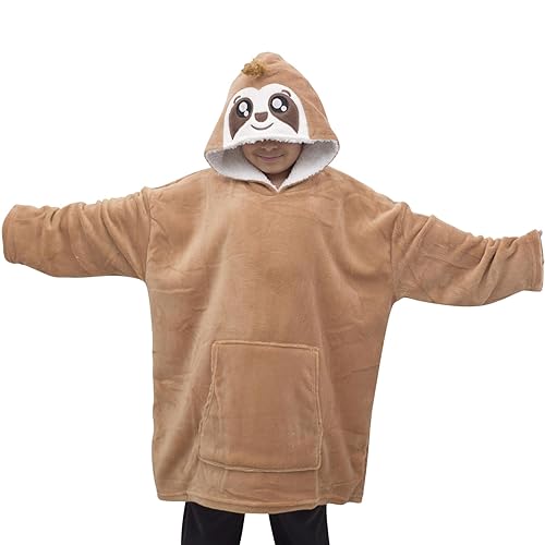 A2Z 4 Kids Mädchen Jungen Überdimensioniert Hoodie Tier Snuggle Welt - Snuggle 957 Sloth Kids 3-6 von A2Z 4 Kids