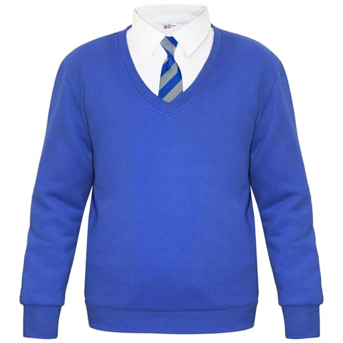 A2Z 4 Kids Mädchen Jungen Unisex Club Scouts Schuluniform - V Neck Jumper Royal 5-6 von A2Z 4 Kids