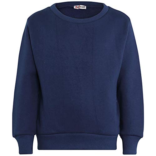 A2Z 4 Kids Mädchen Jungen Unisex Plain Und Tarnung Drucken Jumper Besatzung Nacken - Plain Jumper Navy 9-10 von A2Z 4 Kids