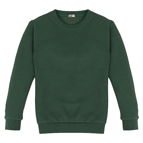 A2Z 4 Kids Mädchen Jungen Unisex Plain Und Tarnung Drucken Jumper Besatzung Nacken - UF Jumper Green 9-10 von A2Z 4 Kids