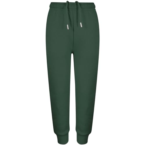 A2Z 4 Kids Mädchen Jungen Vlies Jogging Bottoms PE Schule Jogger Klassisch Weich Hose - Fleece Trouser 355 Green 9-10 von A2Z 4 Kids
